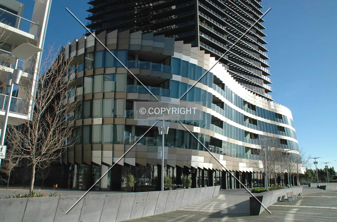 The building podium
