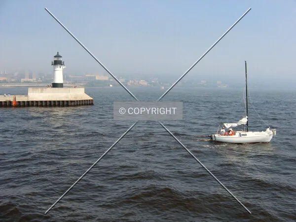 View to the north across the Duluth Ship Canal