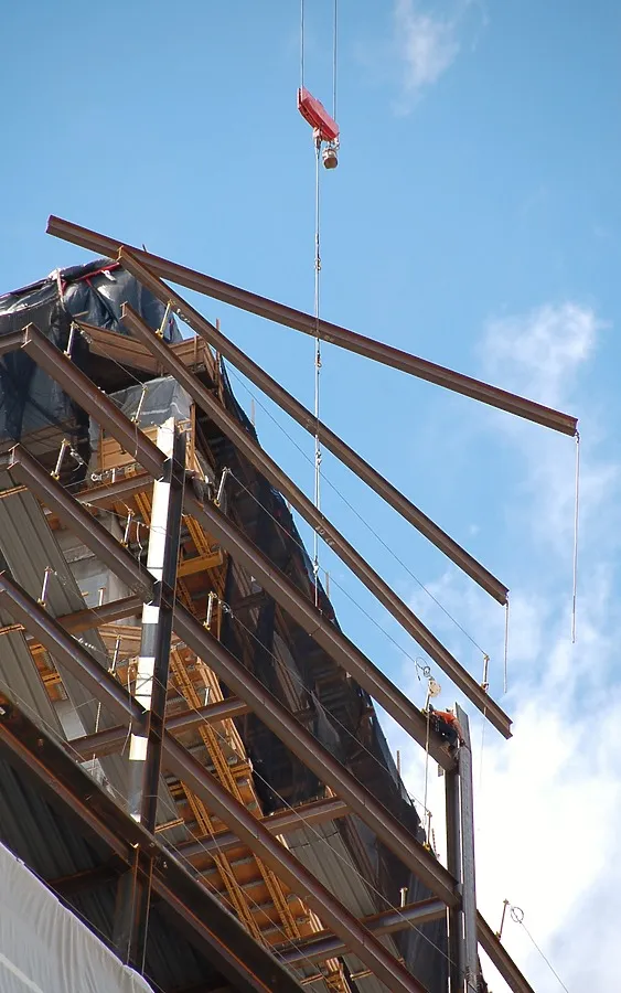 Hanging steel beams