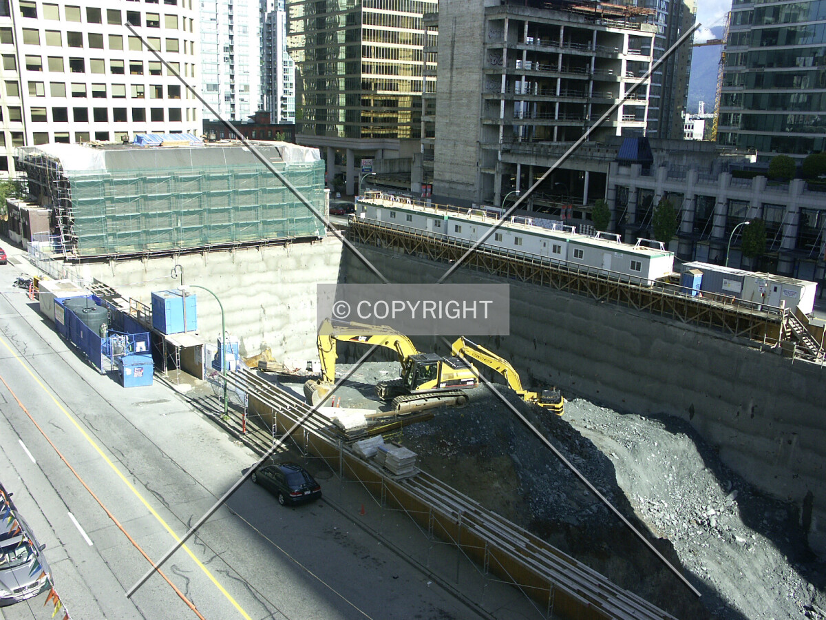 West end of building site