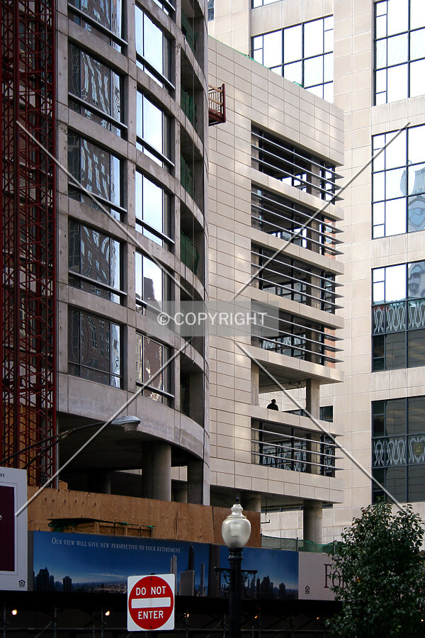 North side of the parking garage