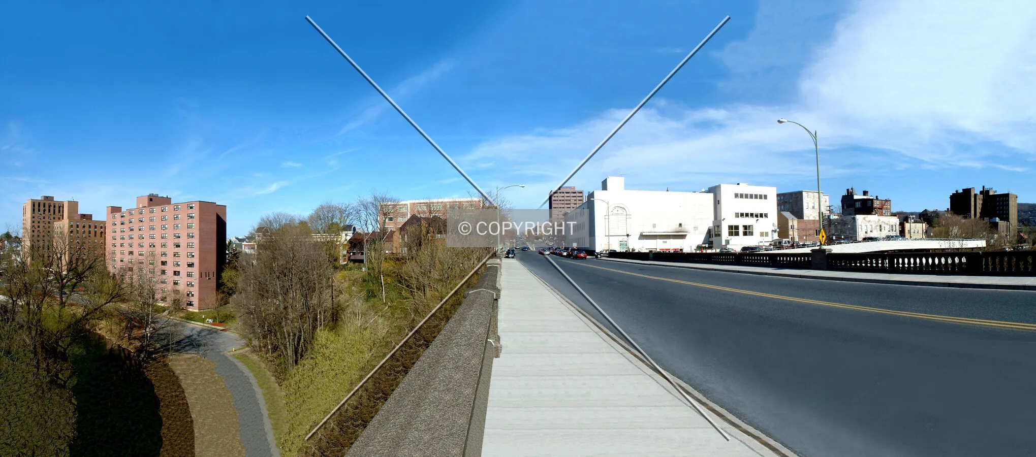 View from the west along Broad Street