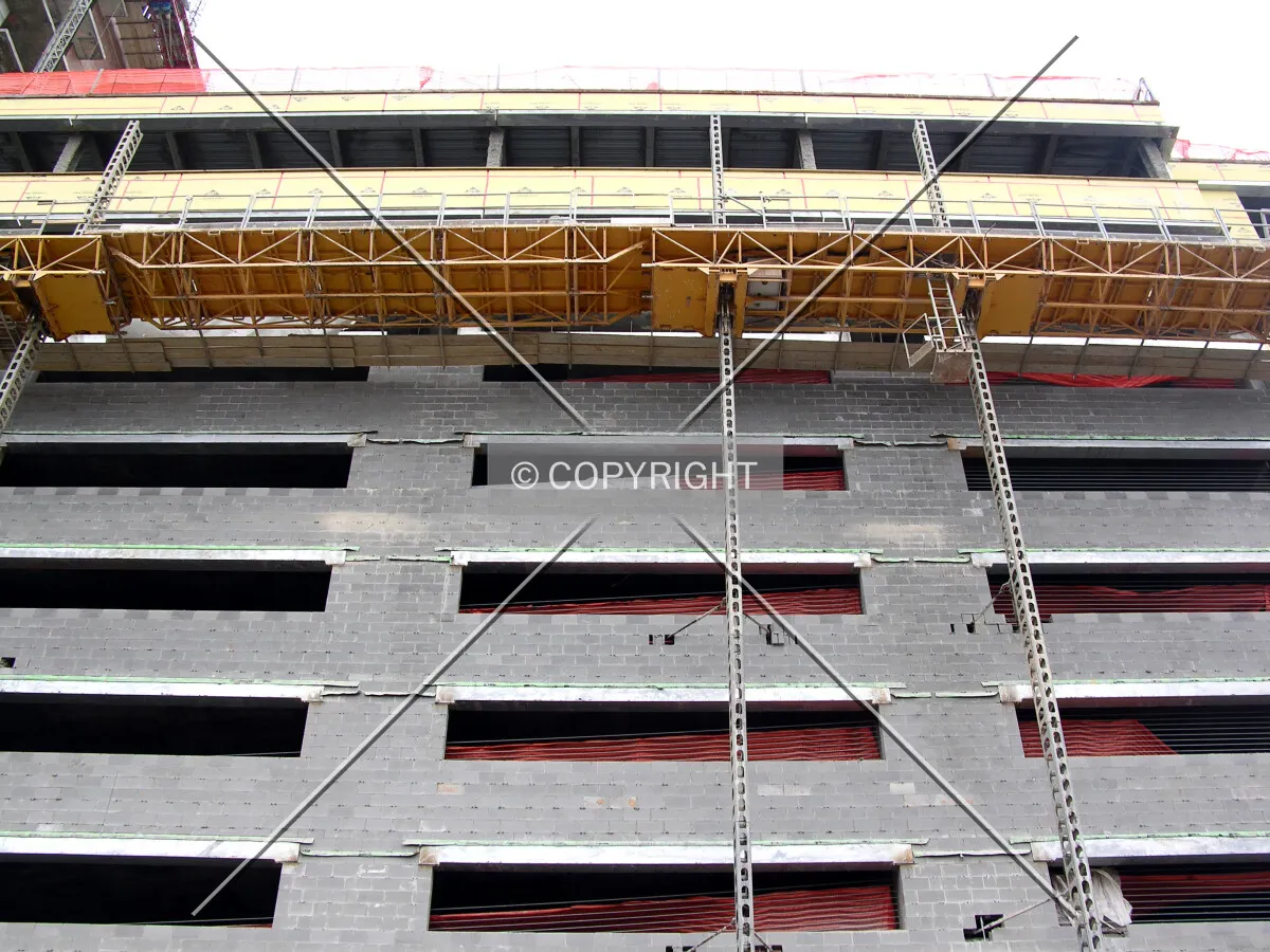 Looking up the garage portion on the western side