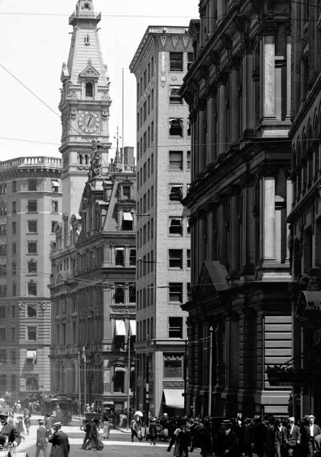 Vintage view from the west along Milk Street