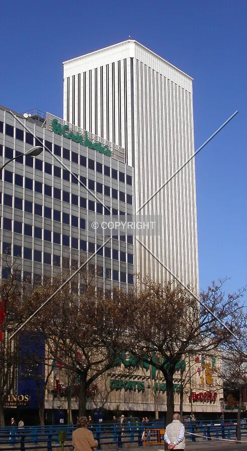 The building as seen from Paseo de la Castellana