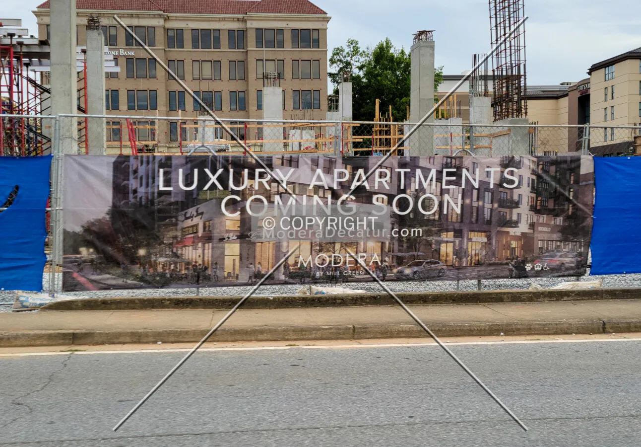 Sign at the construction site; June 4, 2021