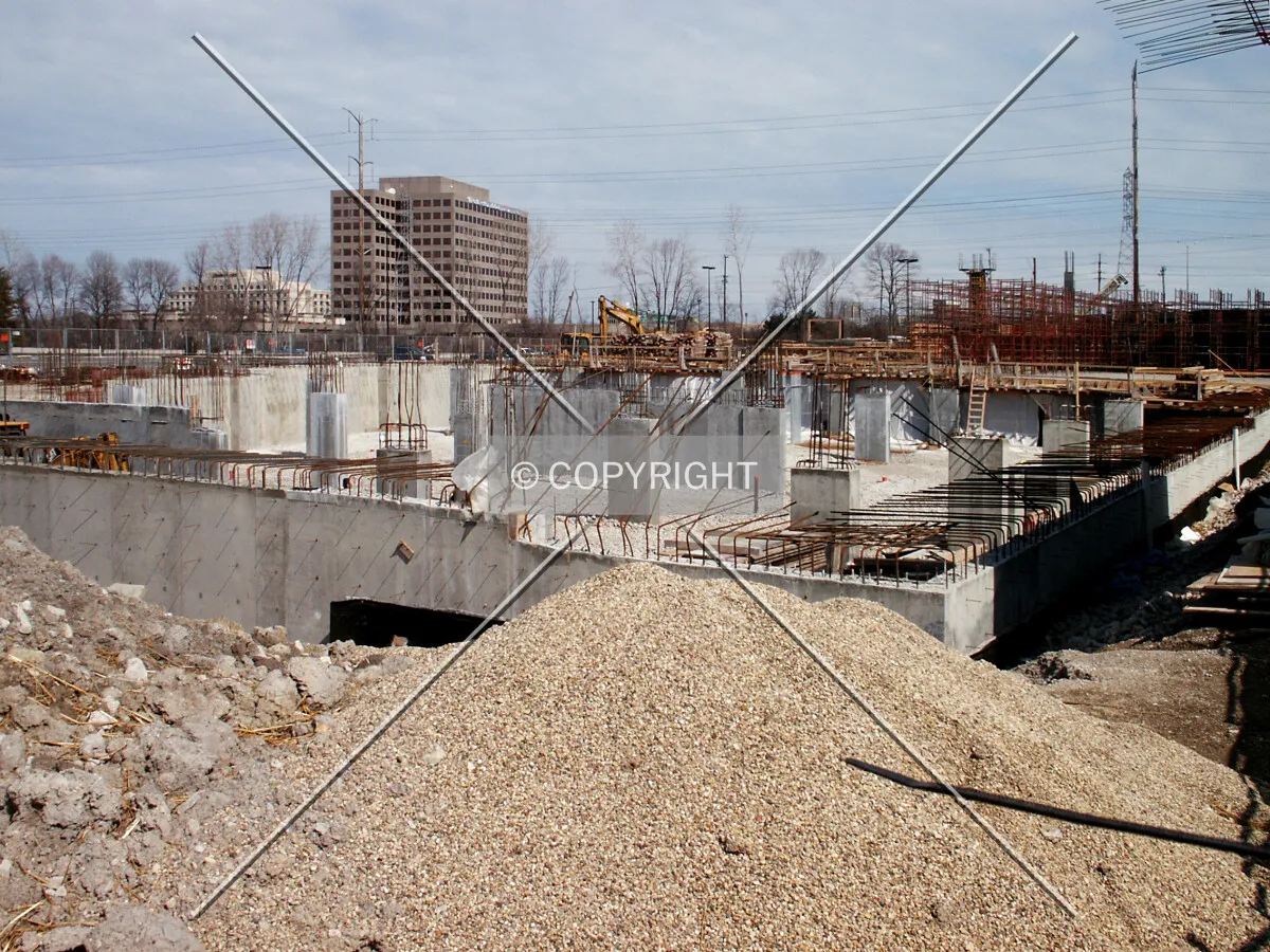 Maple Tower foundations from the southwest