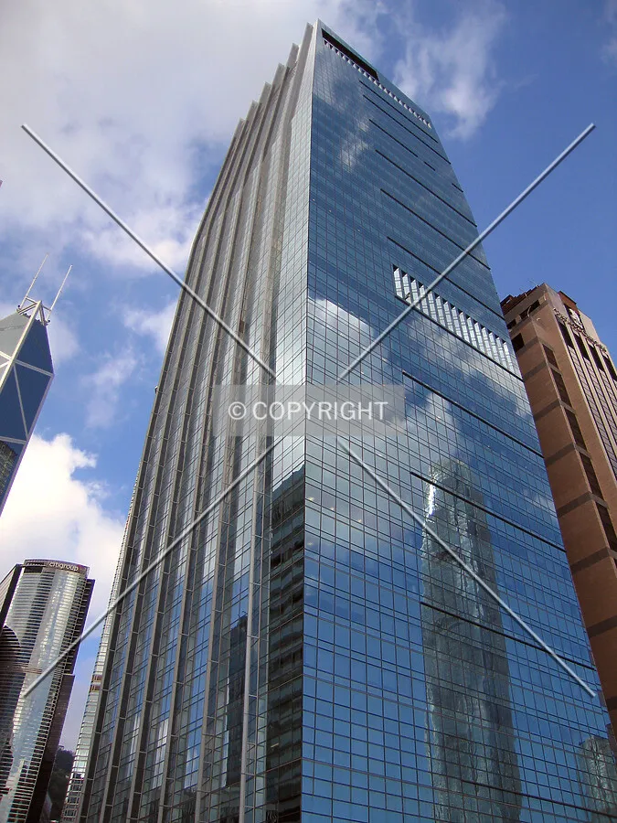 Looking up from Connaught Road Central footbridge