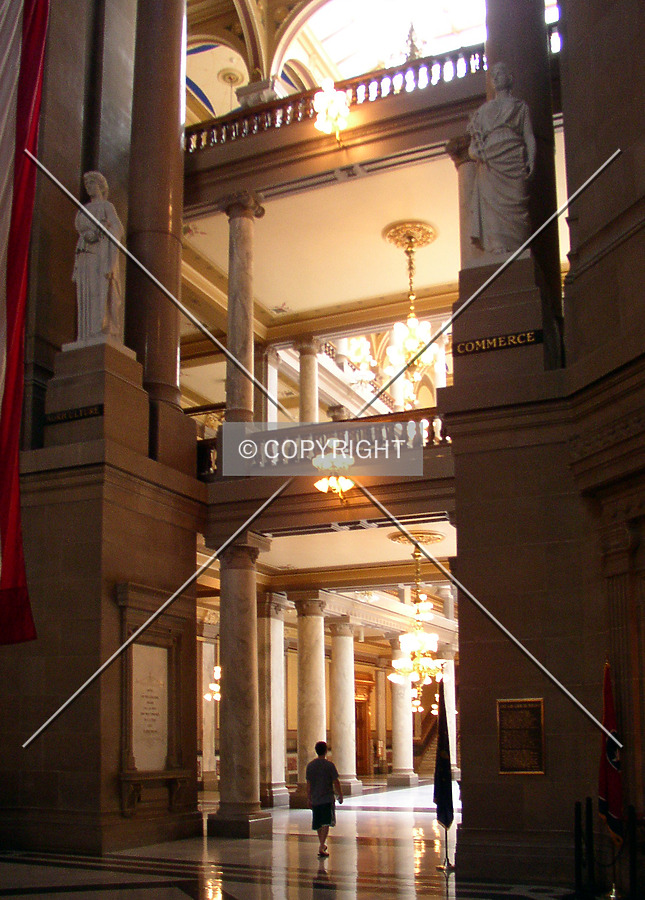 Looking towards the entrance for the south lobby from the rotunda