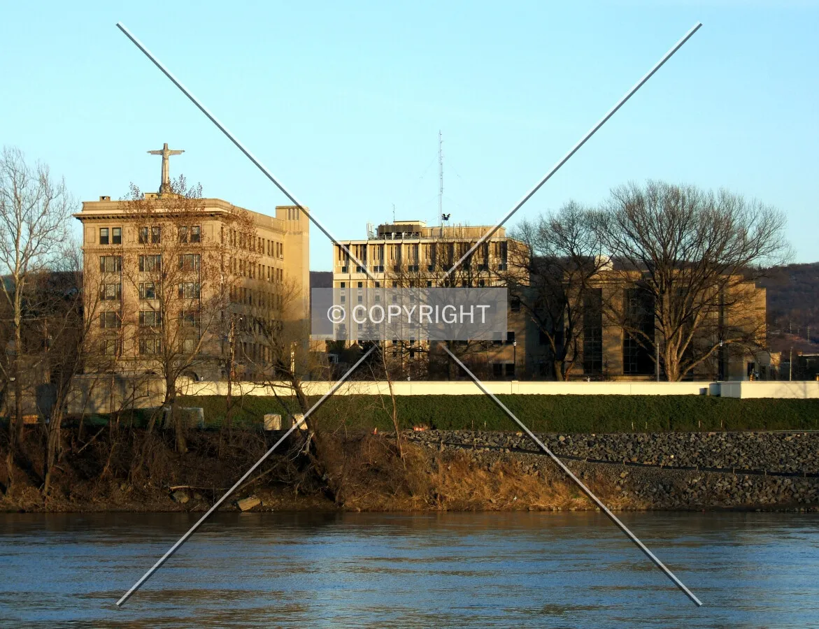 View from the northwest showing the Administration Building and Holy Cross Hall