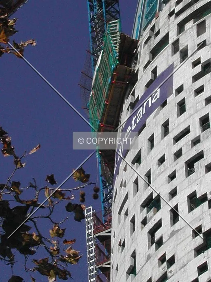 View of the top of the concrete structure