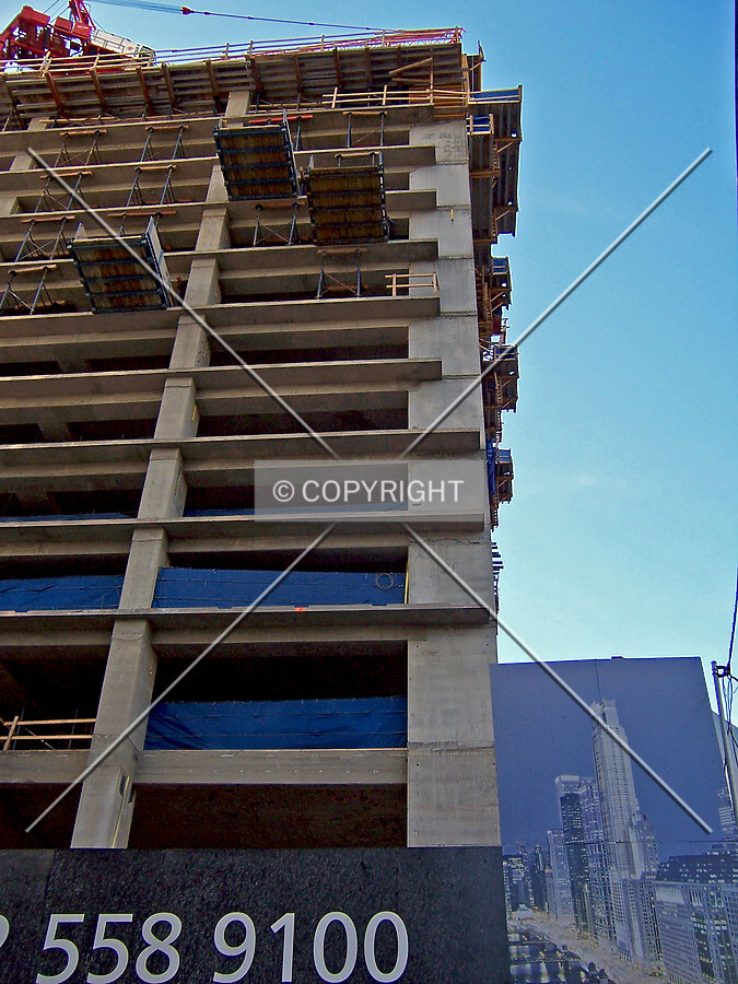 Looking up the northeast corner from Clark Street
