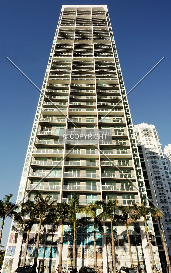 Looking up from the east