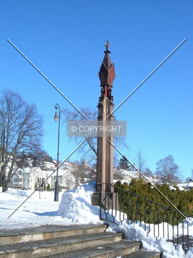 Light post in front of the building