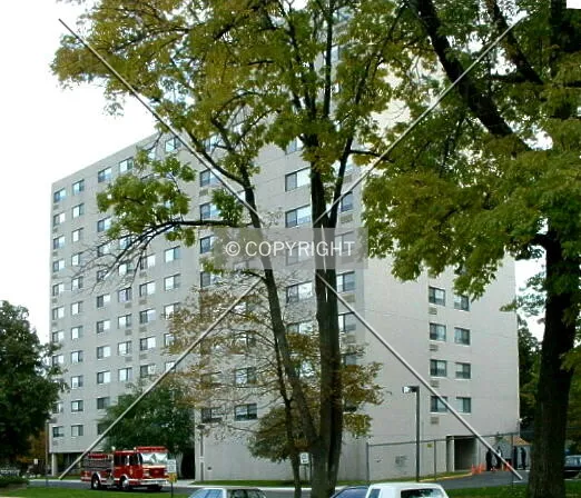 View from west across Seventh Street
