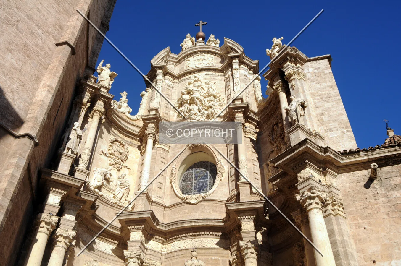 Looking up from the south