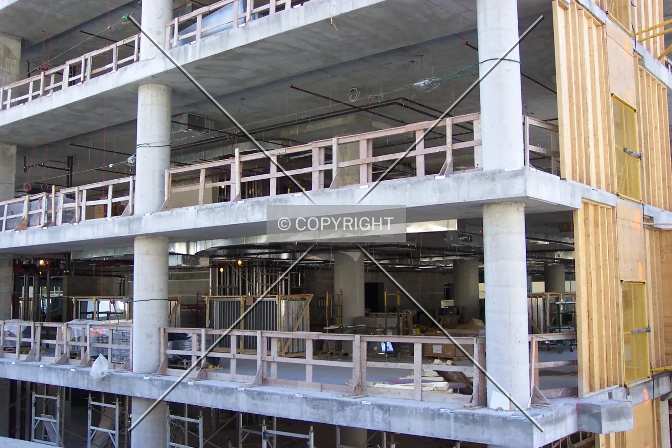 View of the middle floors