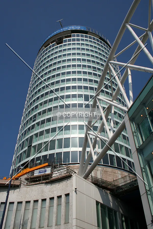 Looking up from the base