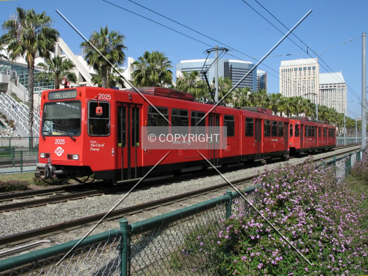 View along the tramways