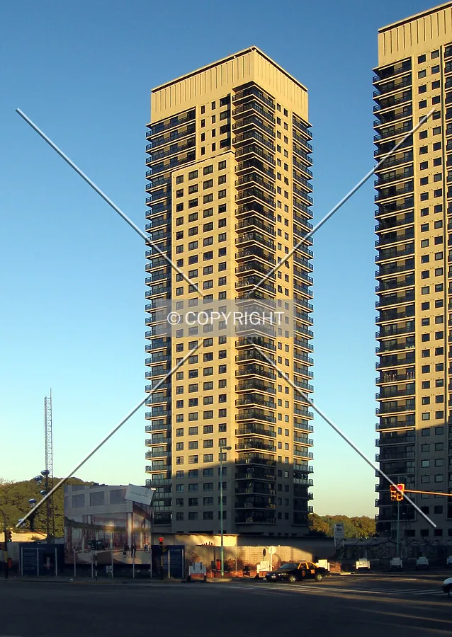View from the northwest, late evening