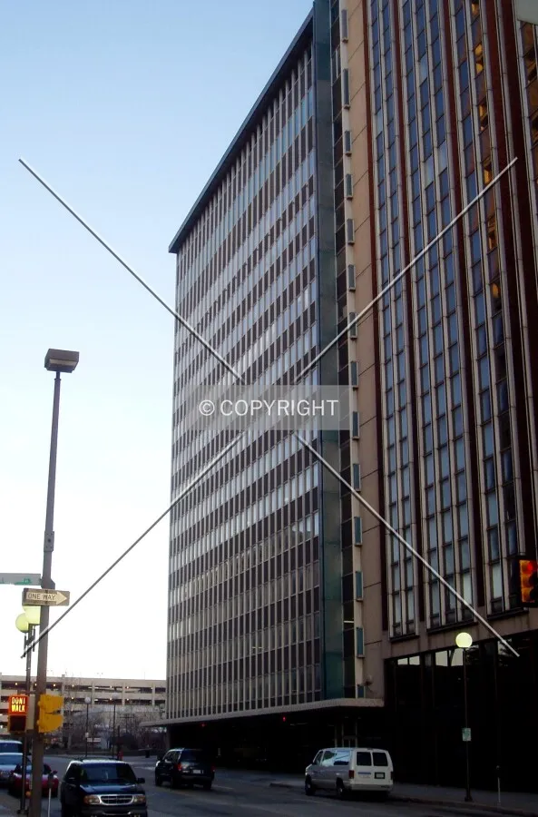 North side from the west at dusk