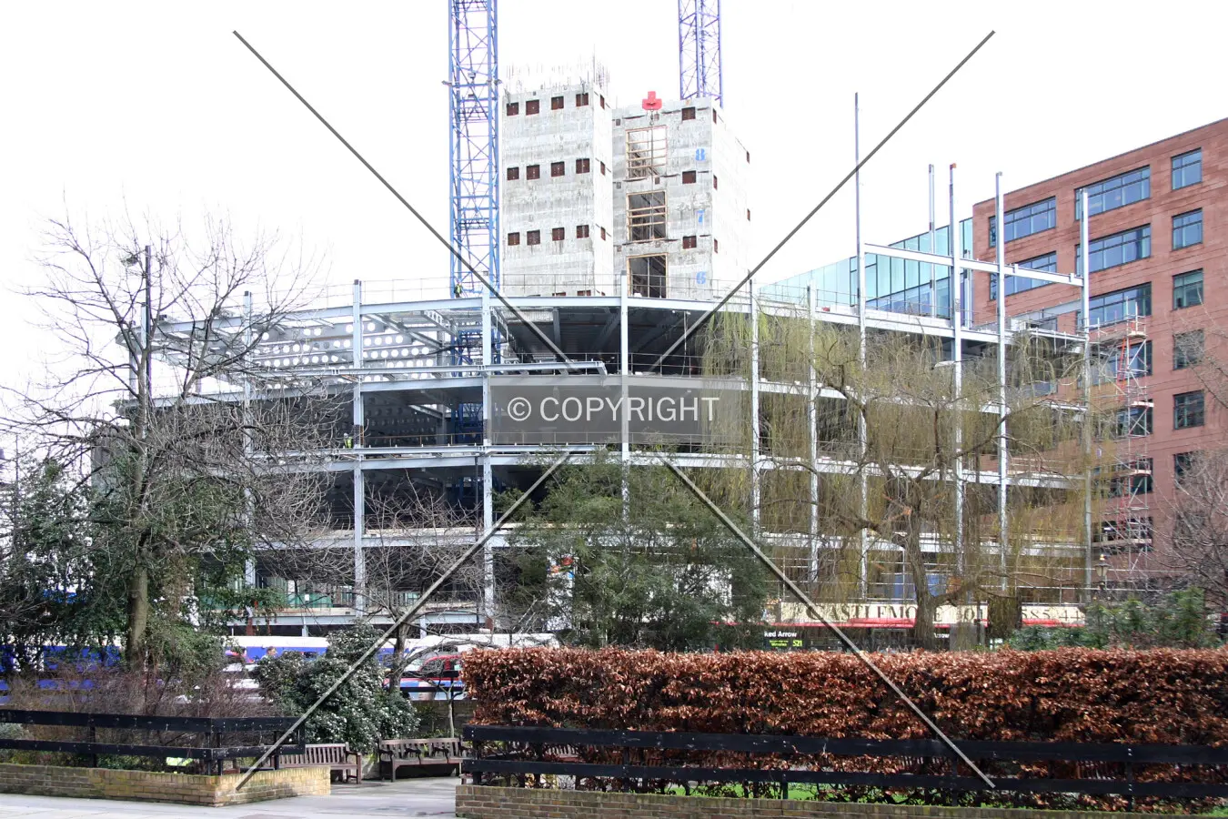 View north from Andrew Street