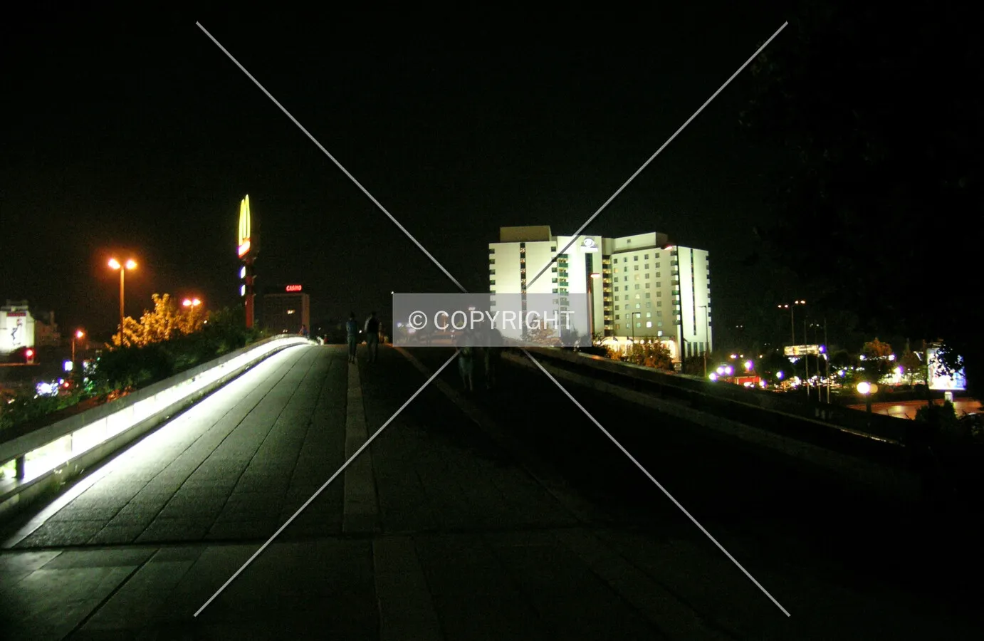 Southwestern view at night