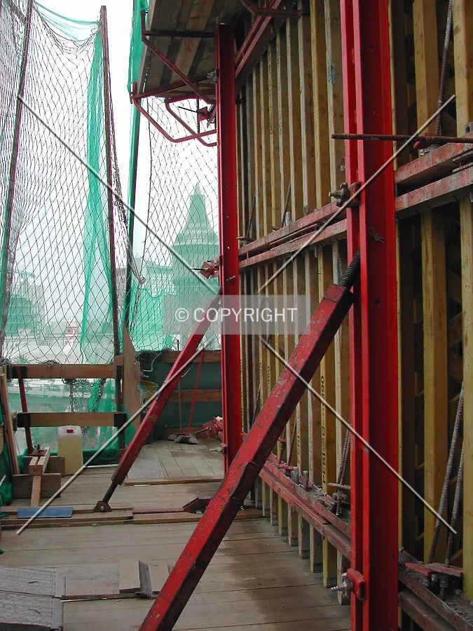 General view of the formwork system