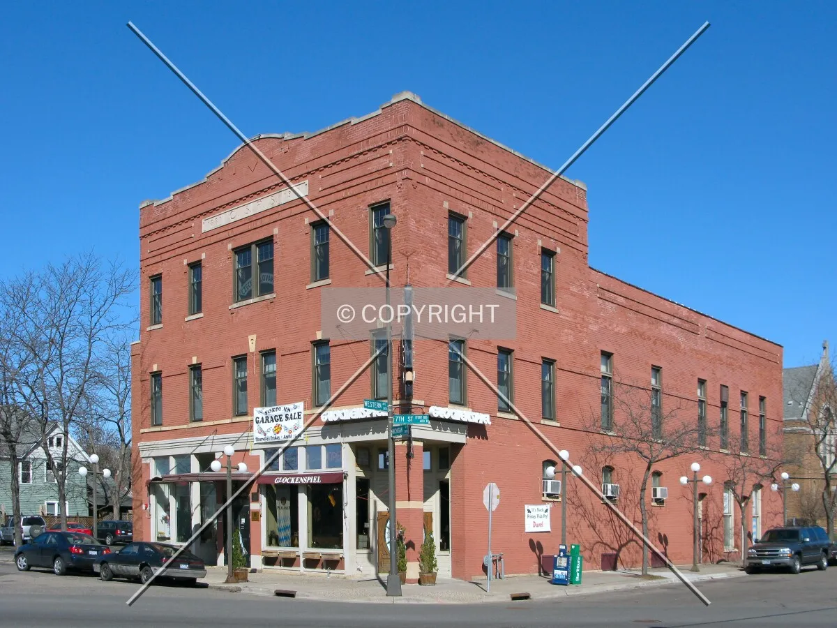 View to the northwest across West 7th Street