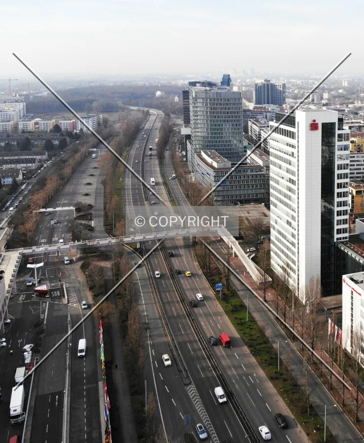 A648 entering Frankfurt