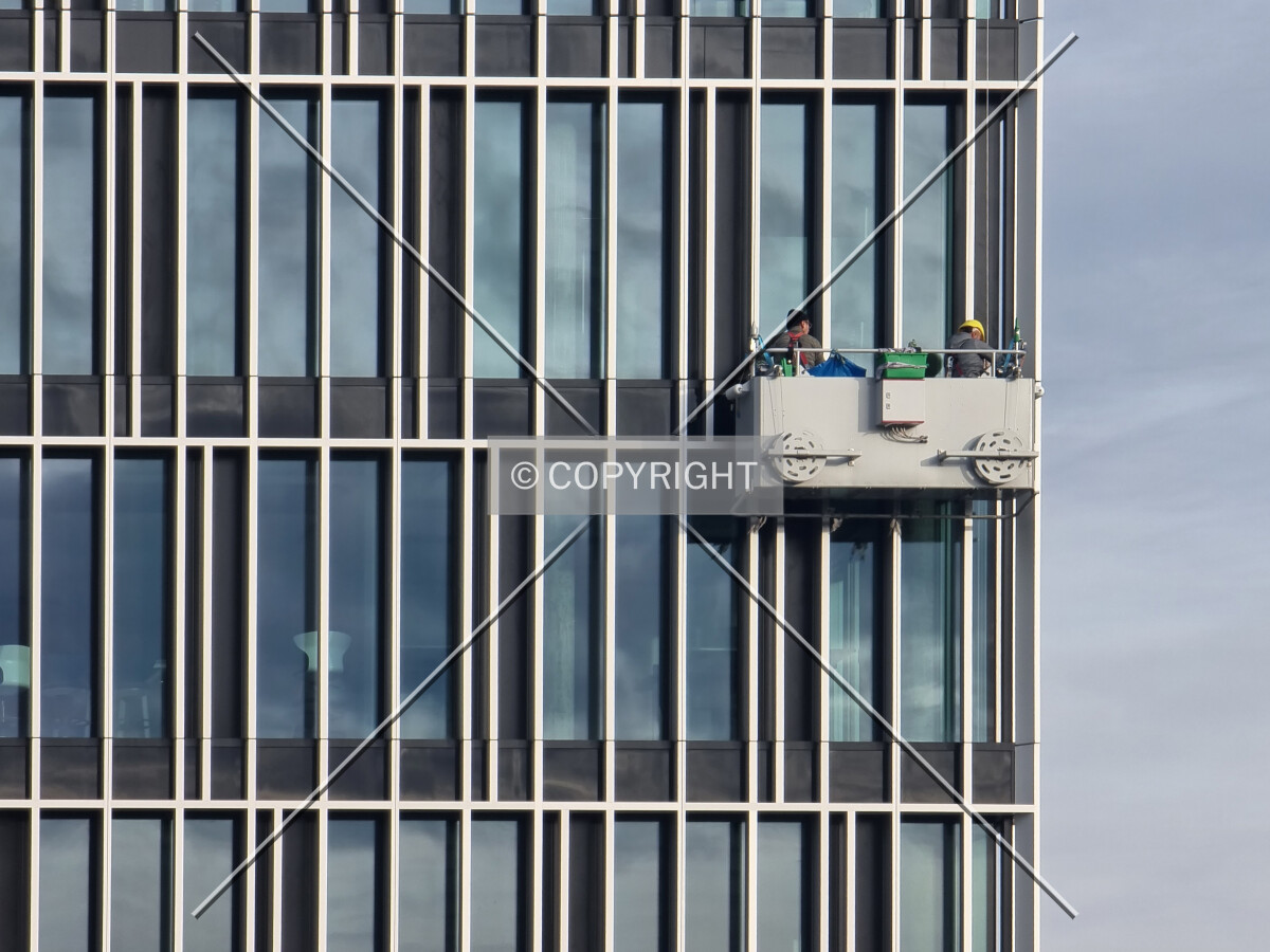 Window cleaners at work