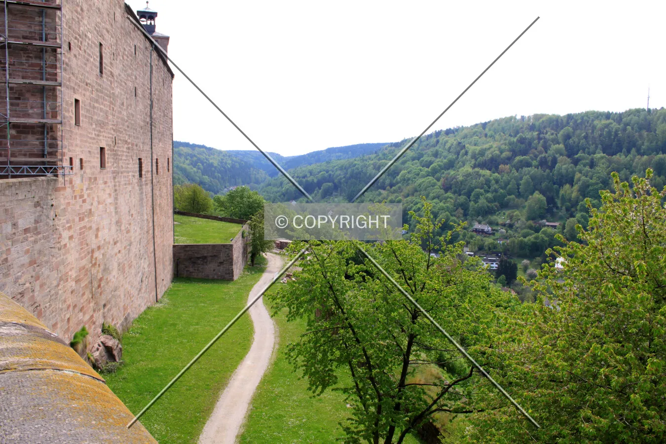 Looking southeast into a valley from Plassenburg