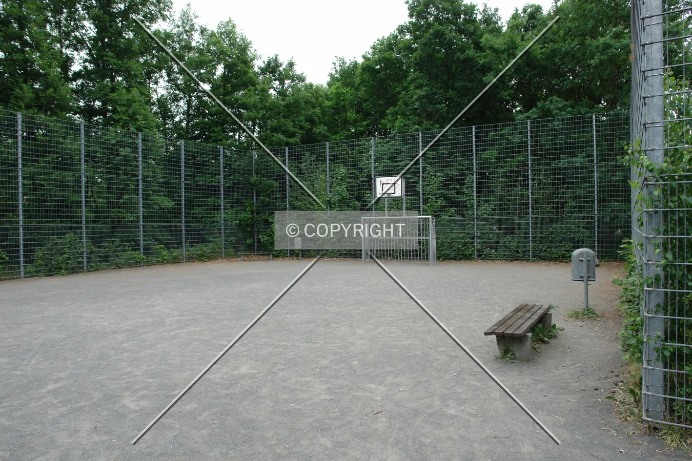 A playground and ball field