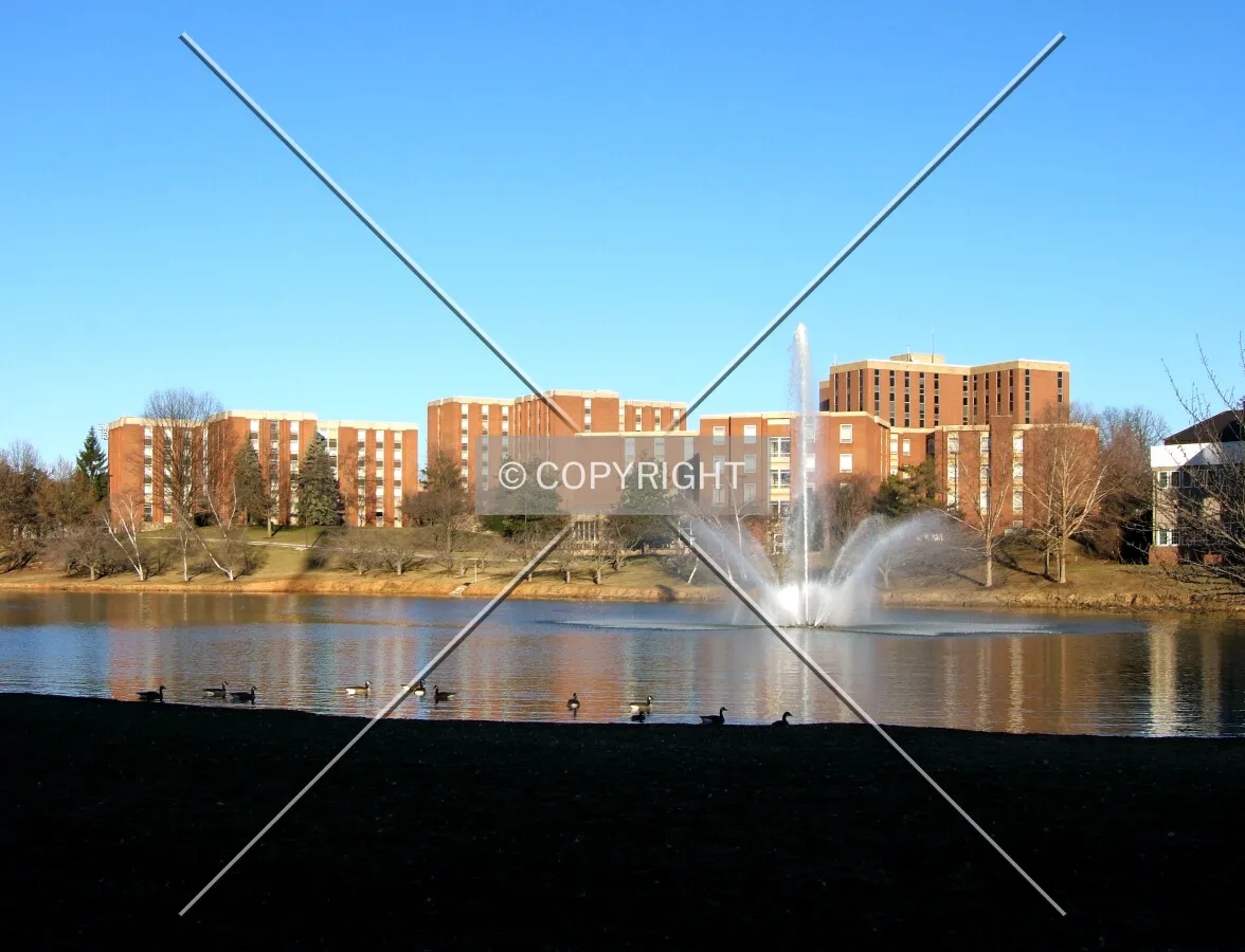 Lake Area dormitories from the southwest
