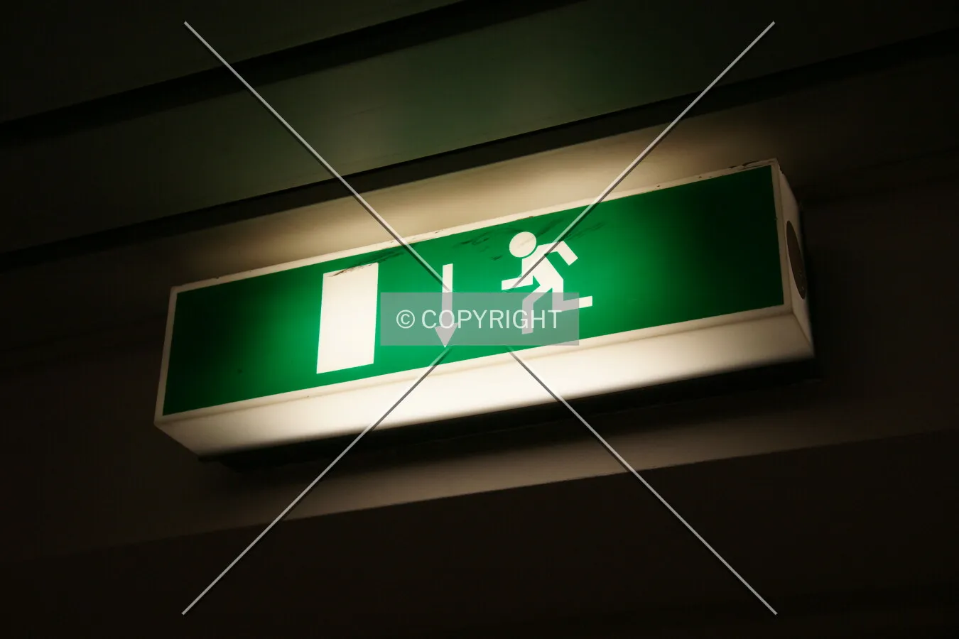 A German notification about an emergency exit