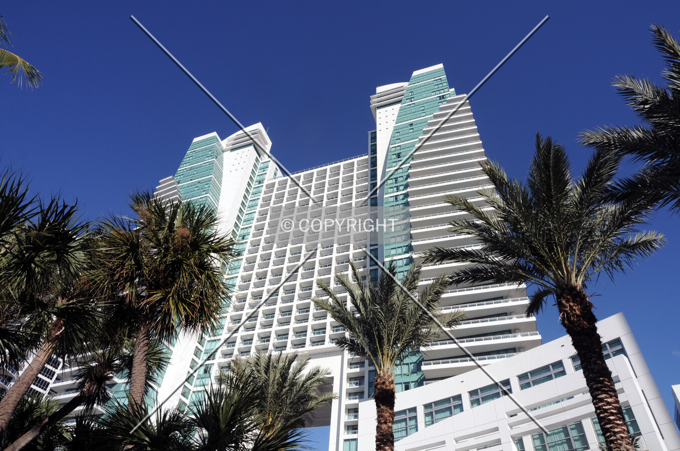 Looking up from the southwest