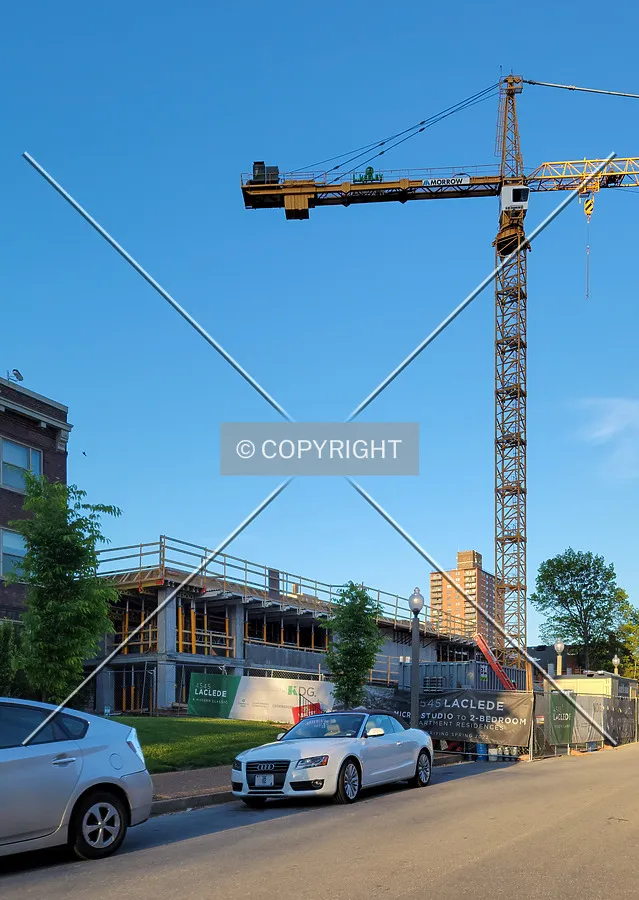 From the southwest during construction; April 30, 2021