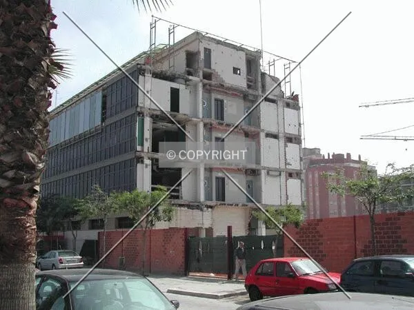 View of one of the low-rise buildings that are going to be rebuilt