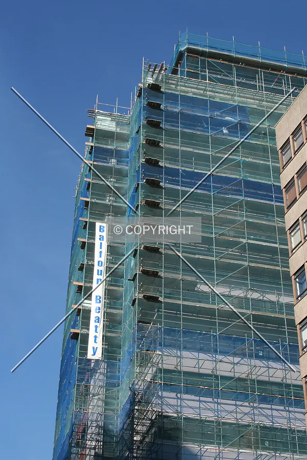 Looking up to the upper floors