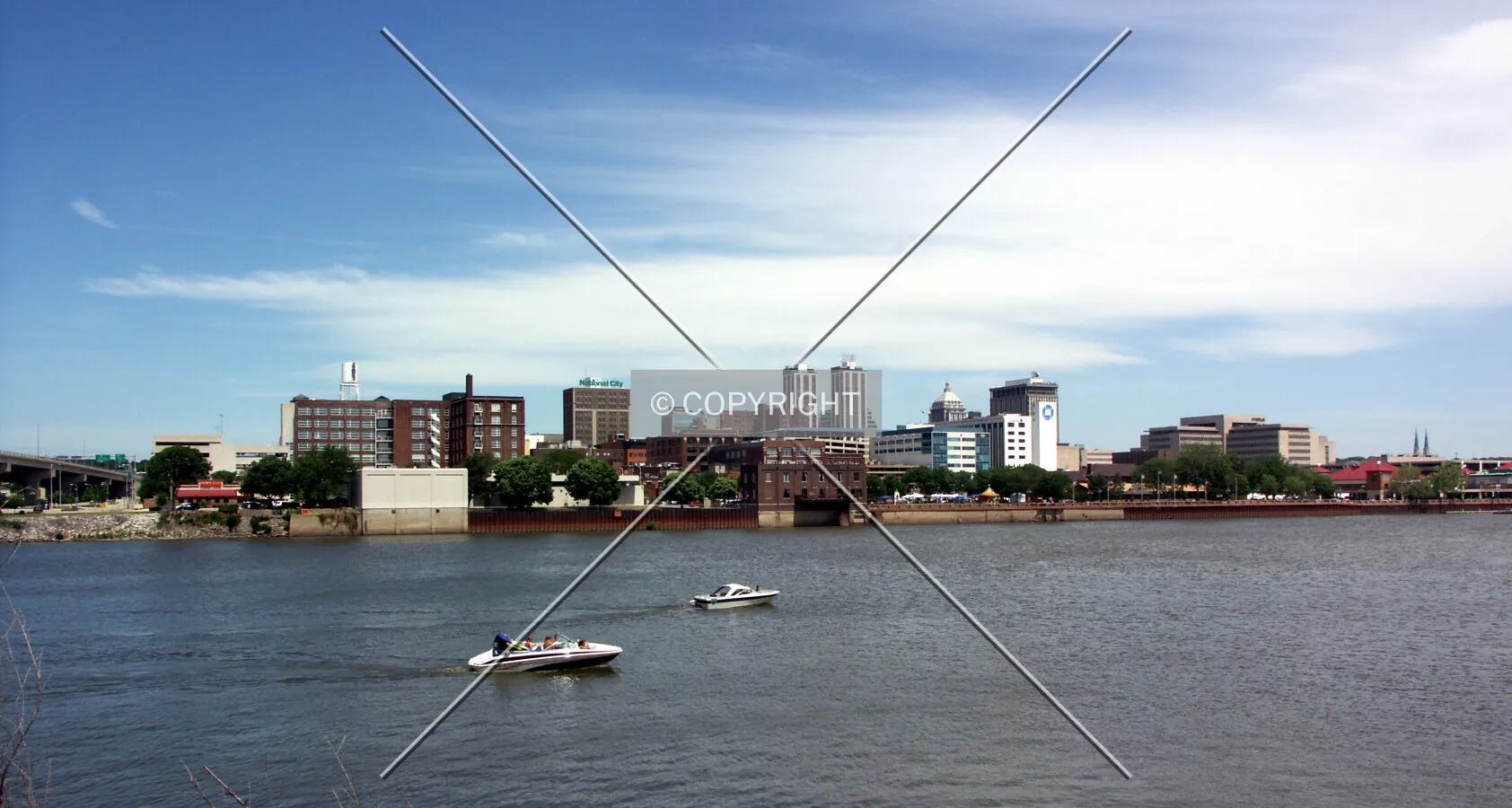 Skyline view from the southeast