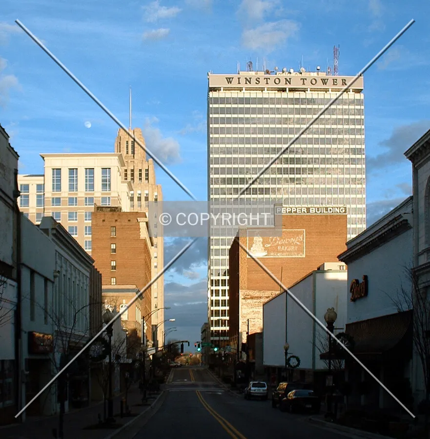 View from the west near Cherry Street