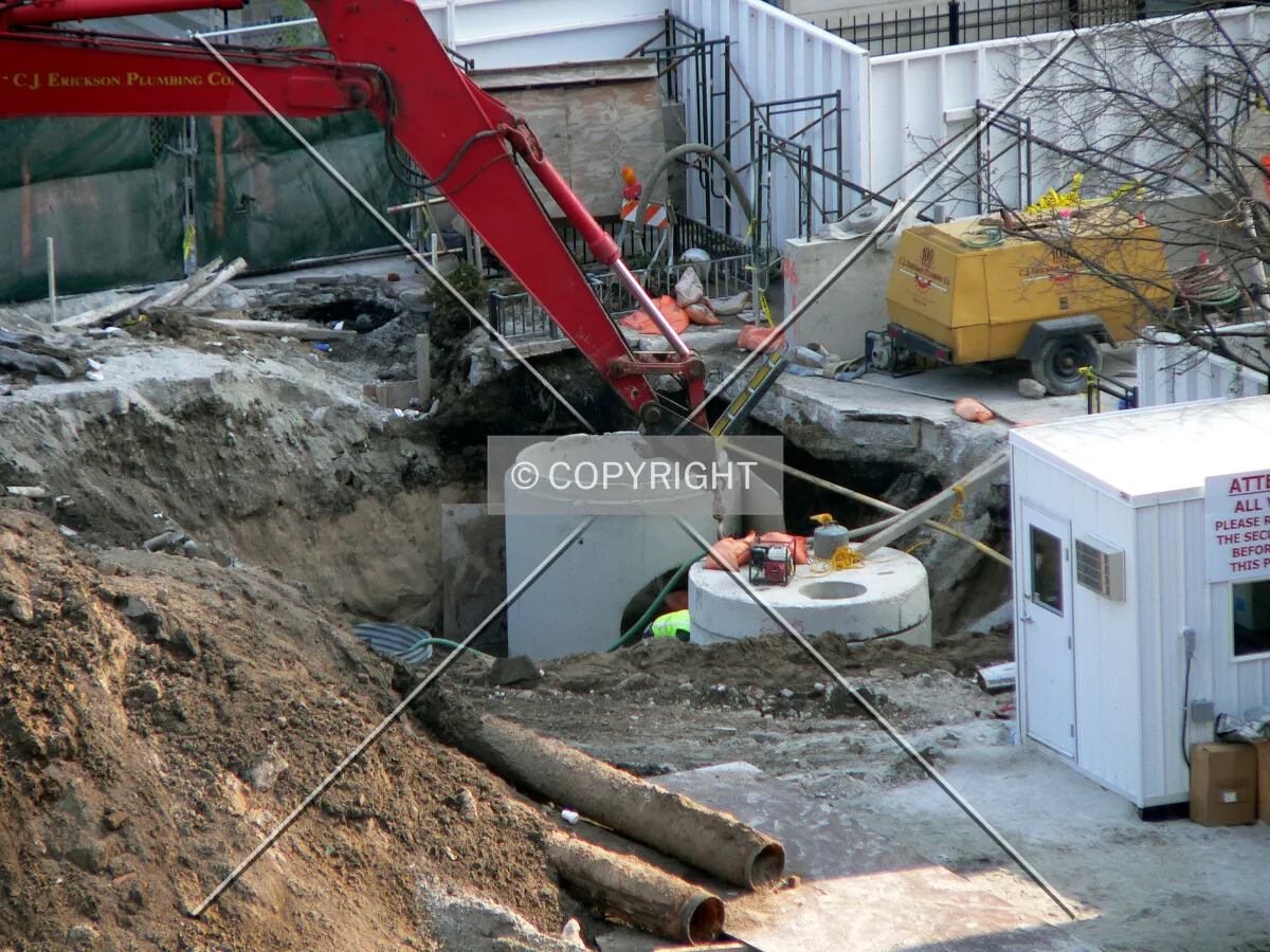 Installing sewer lines