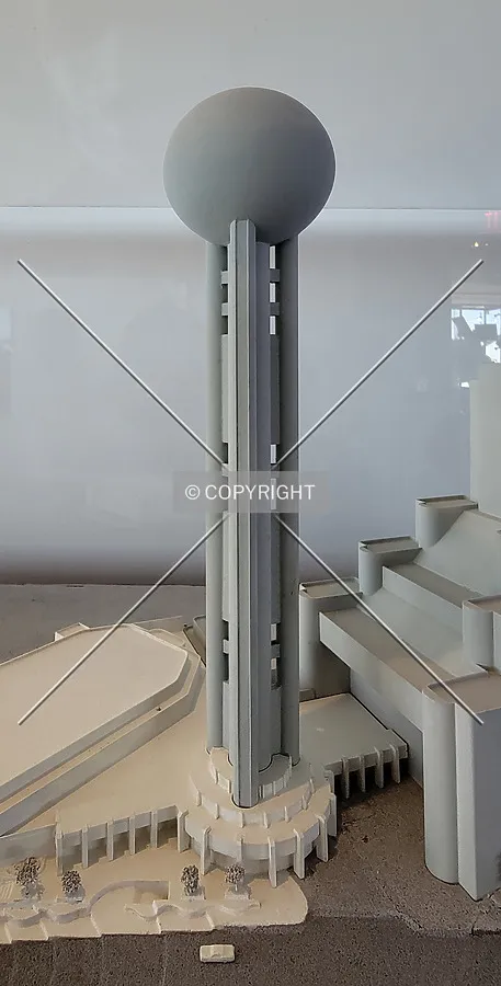 Scale model displayed on the observation floor; November 18, 2021