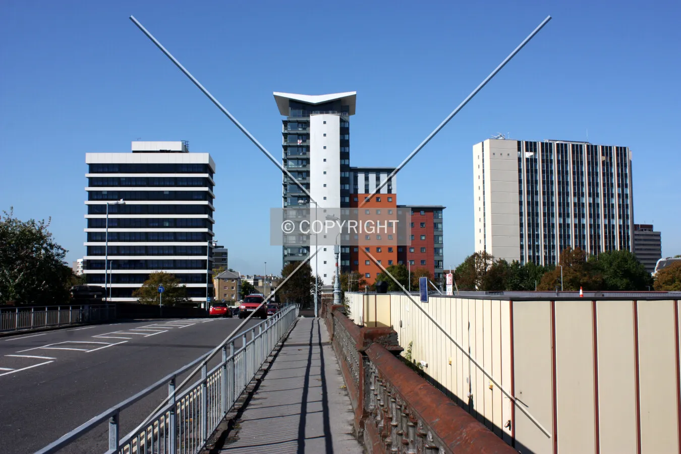 Looking over Central Bridge