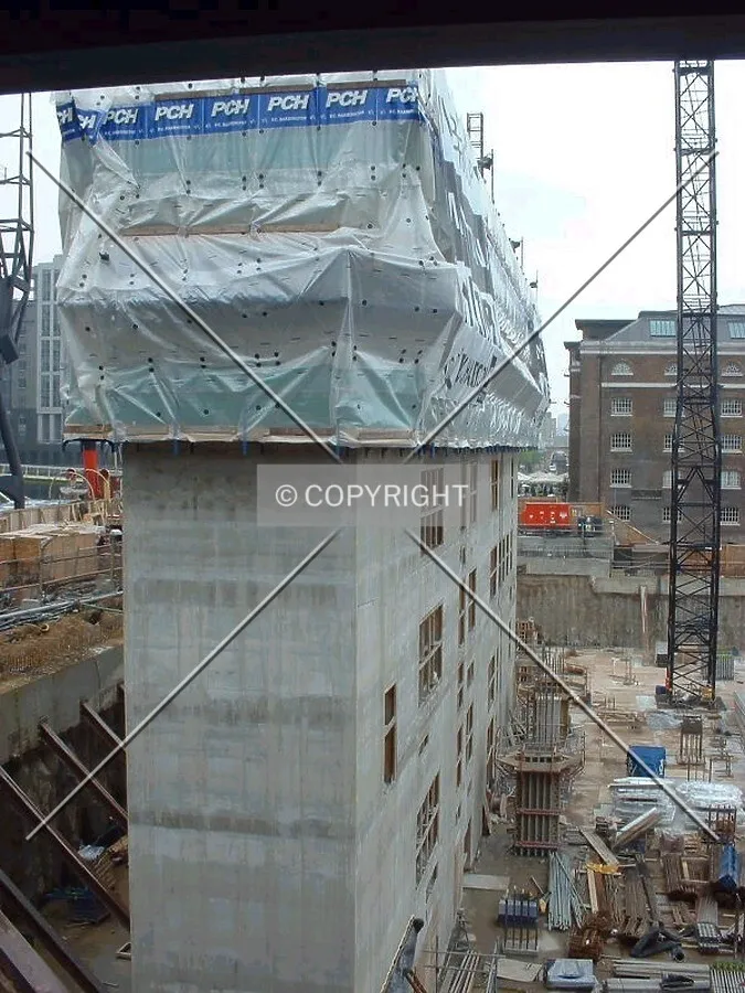 The concrete core for the first 4 levels