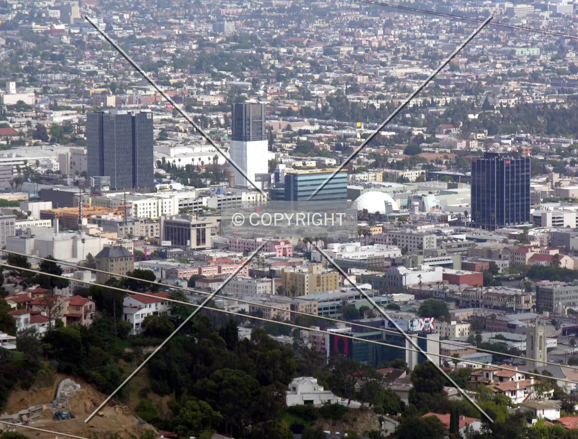 Partial Hollywood skyline from Runyon Canyon Park