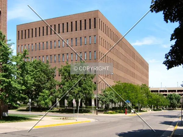 Southwest corner from Delaware Street