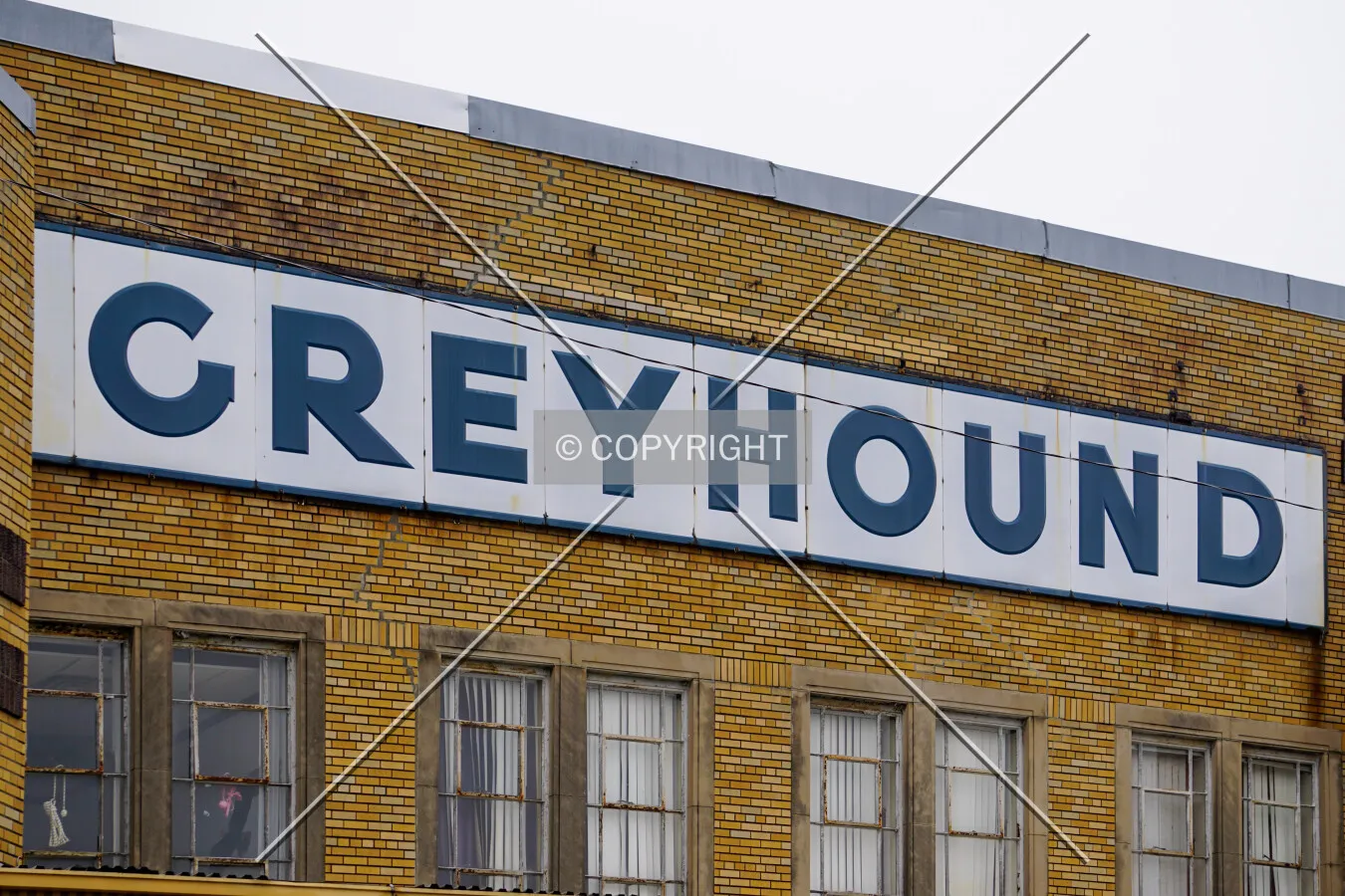 Sign on the east facade; March 18, 2020