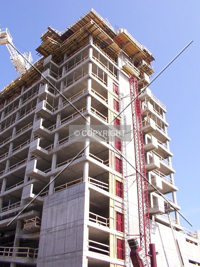 Looking up the northwest corner