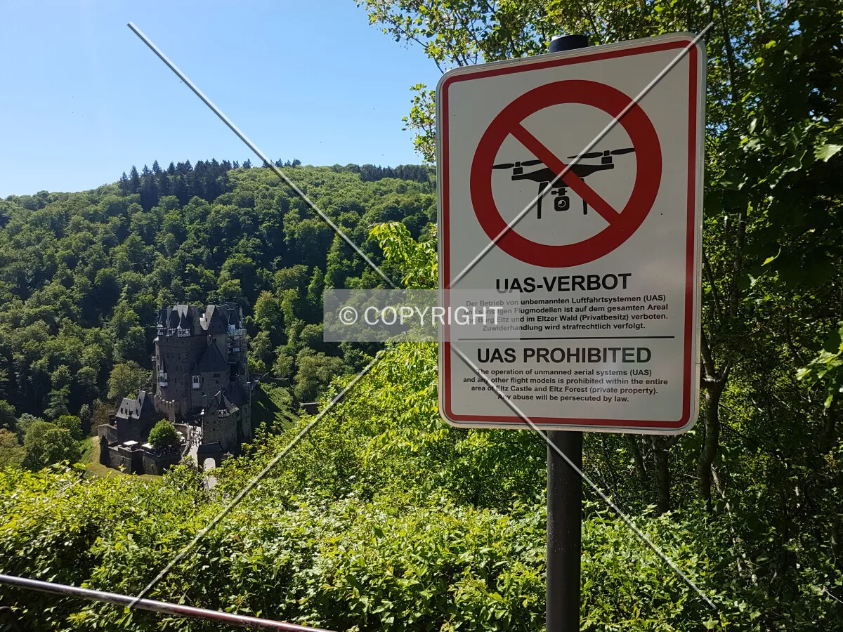 UAS prohibited - a sign indicating a no-fly-zone for drones